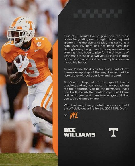 dee.williams|Tennessee Football: Returner Dee Williams makes NFL Draft .